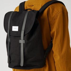 Sandqvist STIG All-Black Original Canvas Backpack